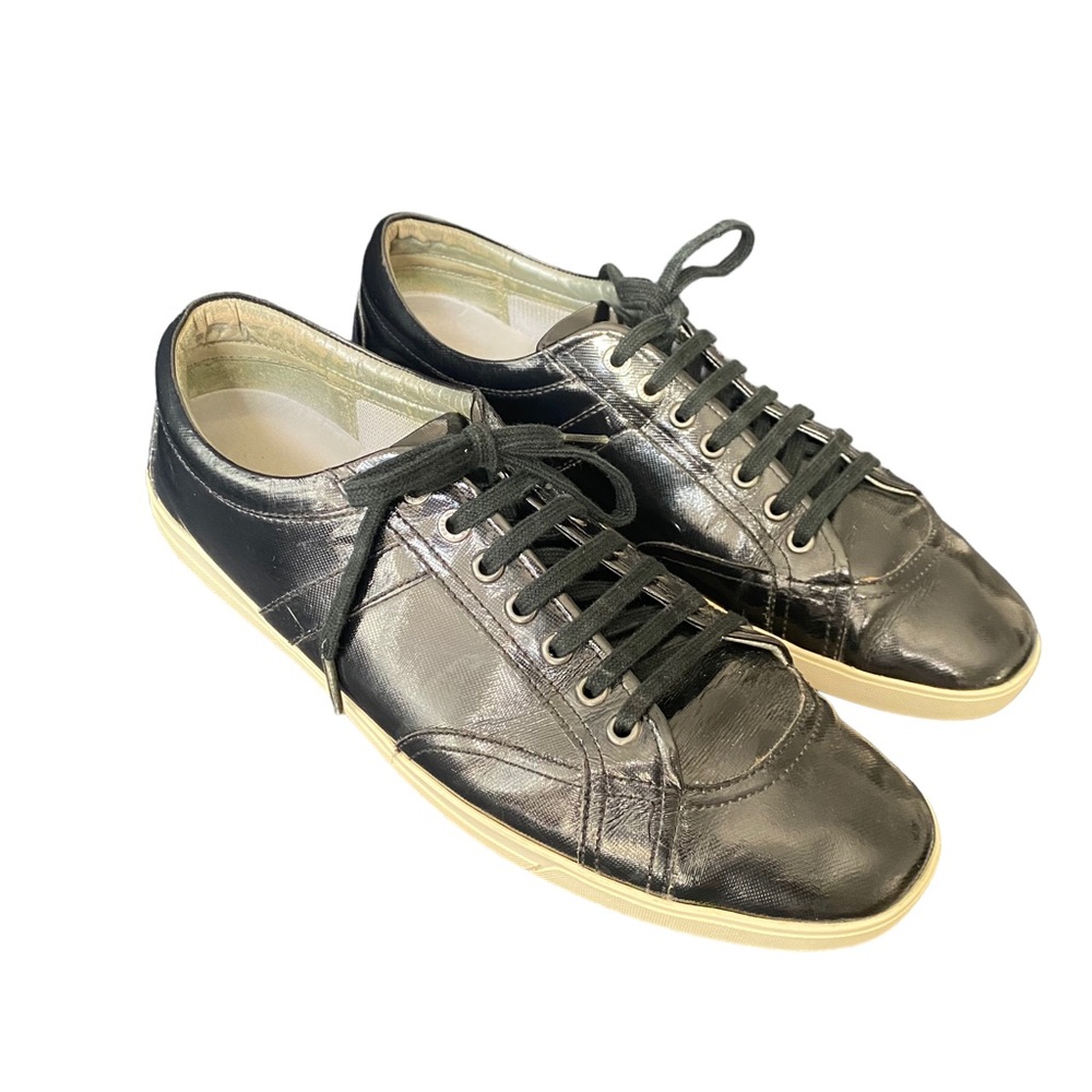 Men's Hugo Boss Size 13 Black Sneakers Leather upper material
